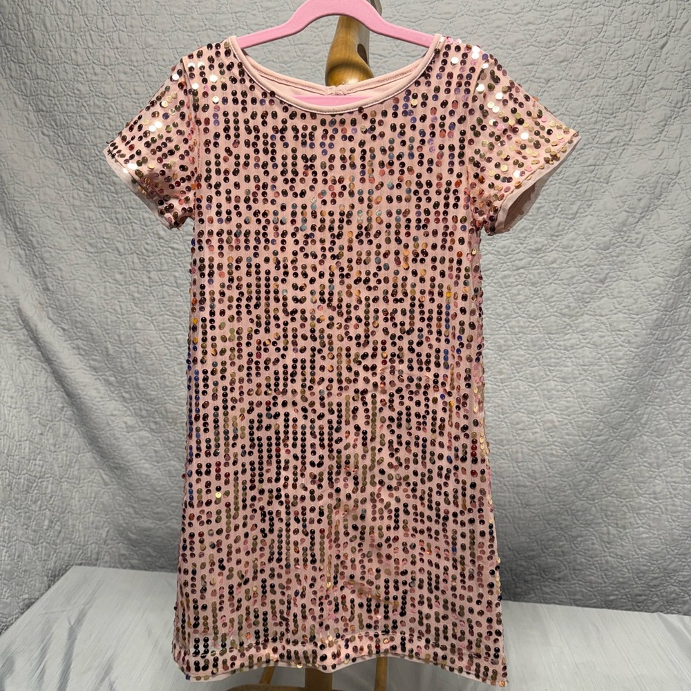 Wonder Nation Pink Sequin Kids Party Dress